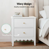 Bedside Tables: Artiss Bedside Table 2 Drawers Bedroom Storage Nightstand White