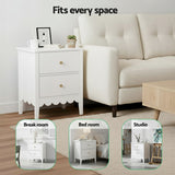 Bedside Tables: Artiss Bedside Table 2 Drawers Bedroom Storage Nightstand White
