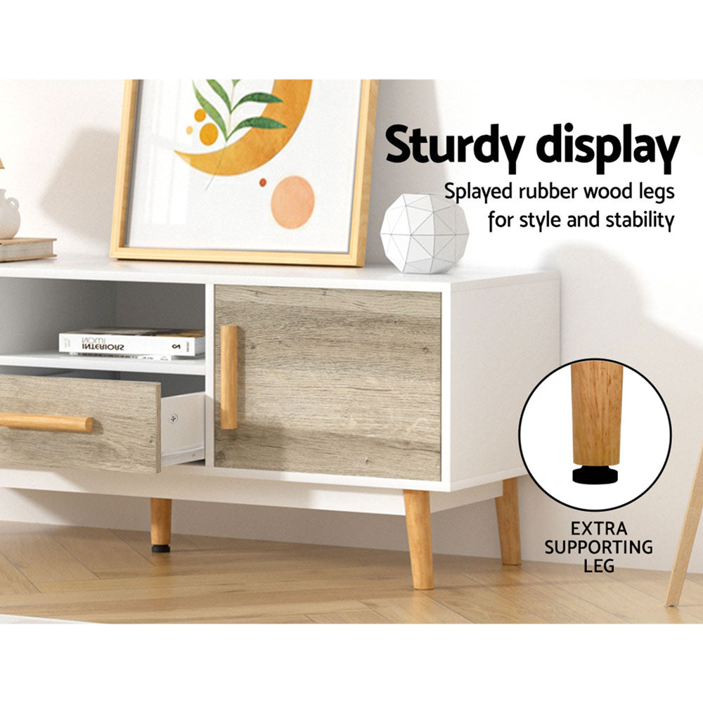 TV Units: Artiss TV Cabinet Entertainment Unit 120cm Wood White Gino
