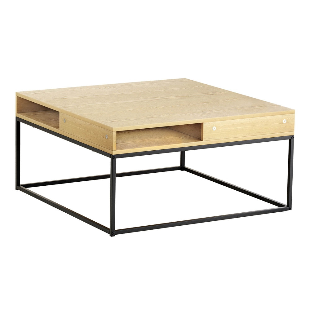Outdoor Chairs: Artiss Coffee Table Storage Shelf Metal Frame