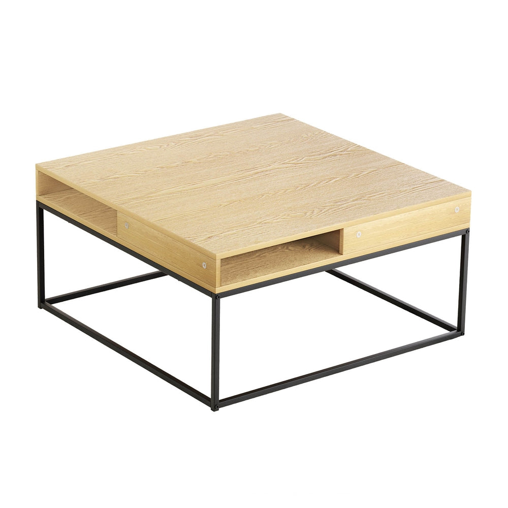 Outdoor Chairs: Artiss Coffee Table Storage Shelf Metal Frame