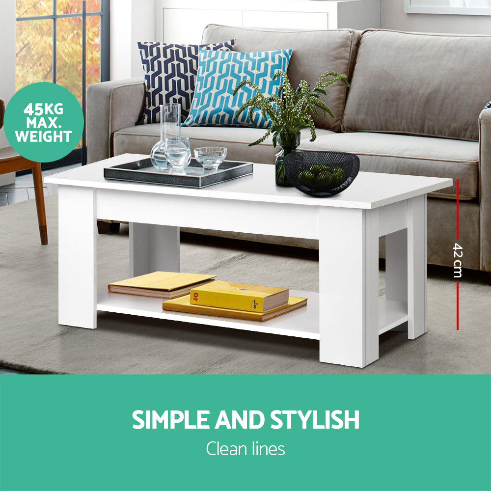 Coffee Tables: Artiss Coffee Table Lift-top Coffee Table White