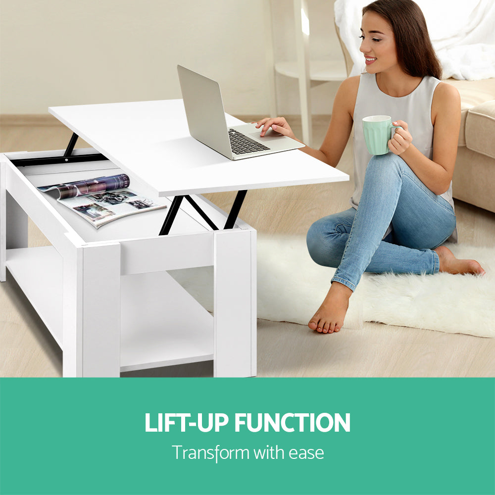Coffee Tables: Artiss Coffee Table Lift-top Coffee Table White