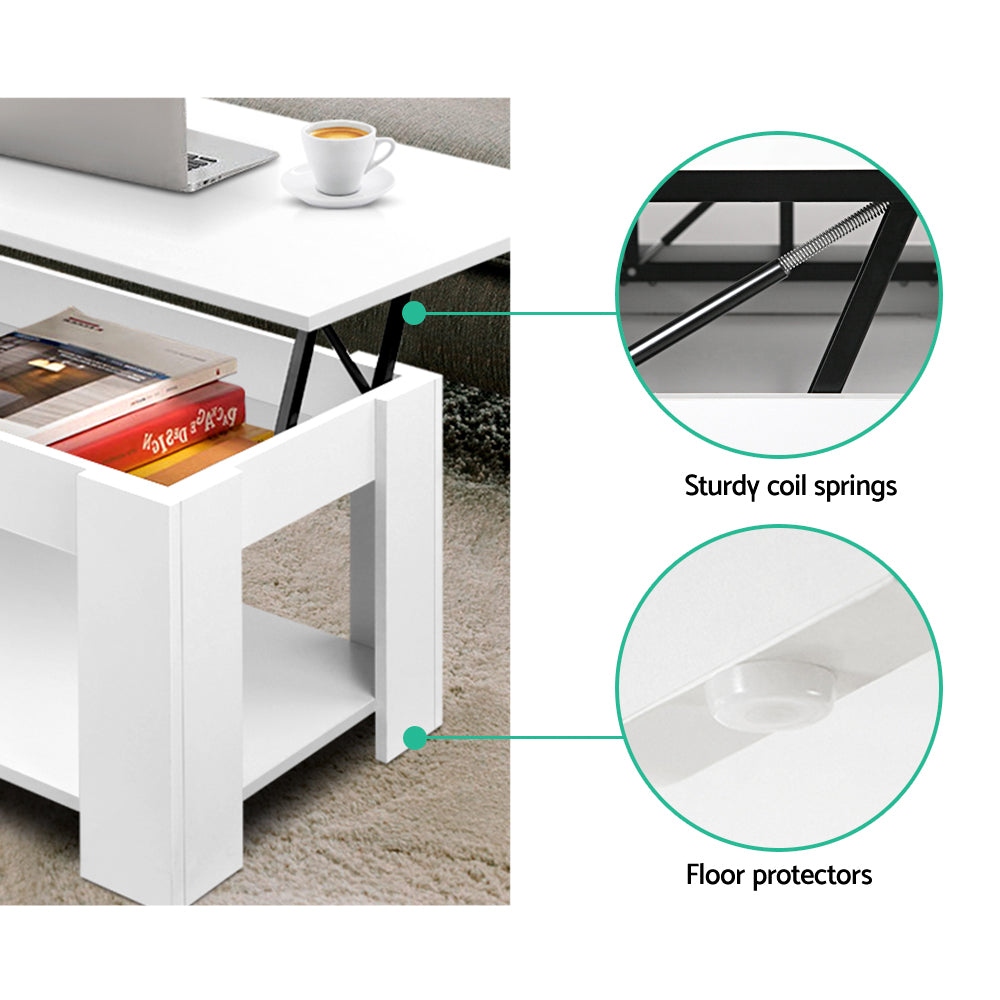 Coffee Tables: Artiss Coffee Table Lift-top Coffee Table White