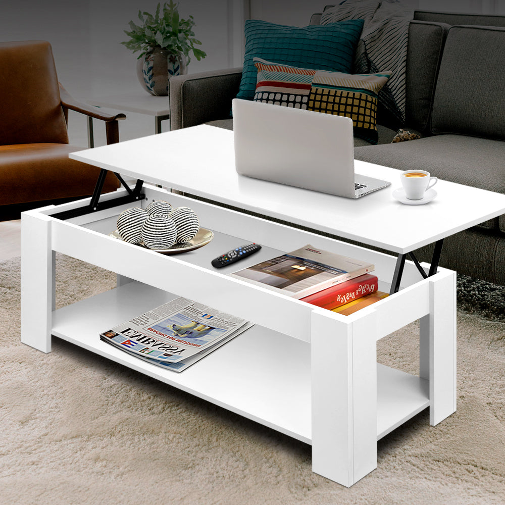 Coffee Tables: Artiss Coffee Table Lift-top Coffee Table White