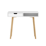 Artiss Computer Desk Drawer Cabinet Shelf White 90CM