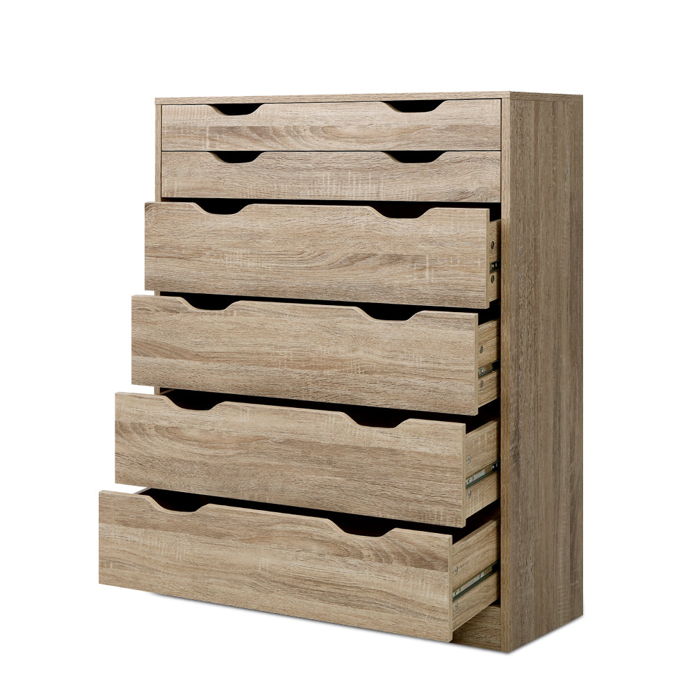 Dressers: Artiss 6 Chest of Drawers - MYLA Oak