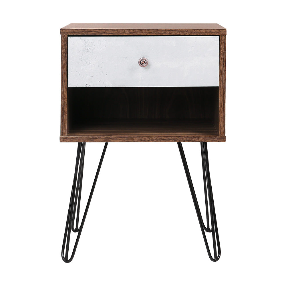 Bedside Tables: Artiss Bedside Table 1 Drawers with Shelf - LARS
