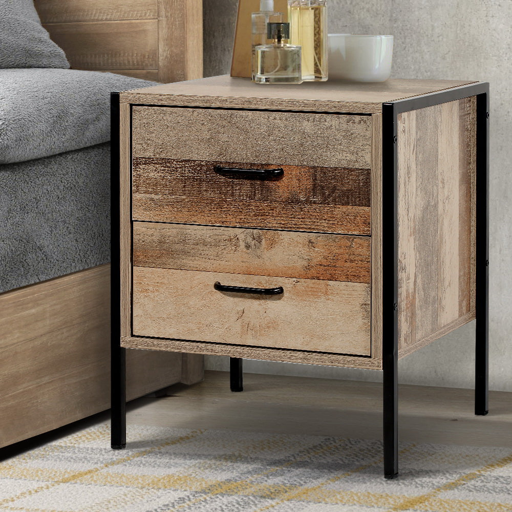 Bedside Tables: Artiss Bedside Table 2 Drawers - BARNLY