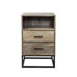 Bedside Tables: Artiss Bedside Table 2 Drawers with Shelf - BADAN