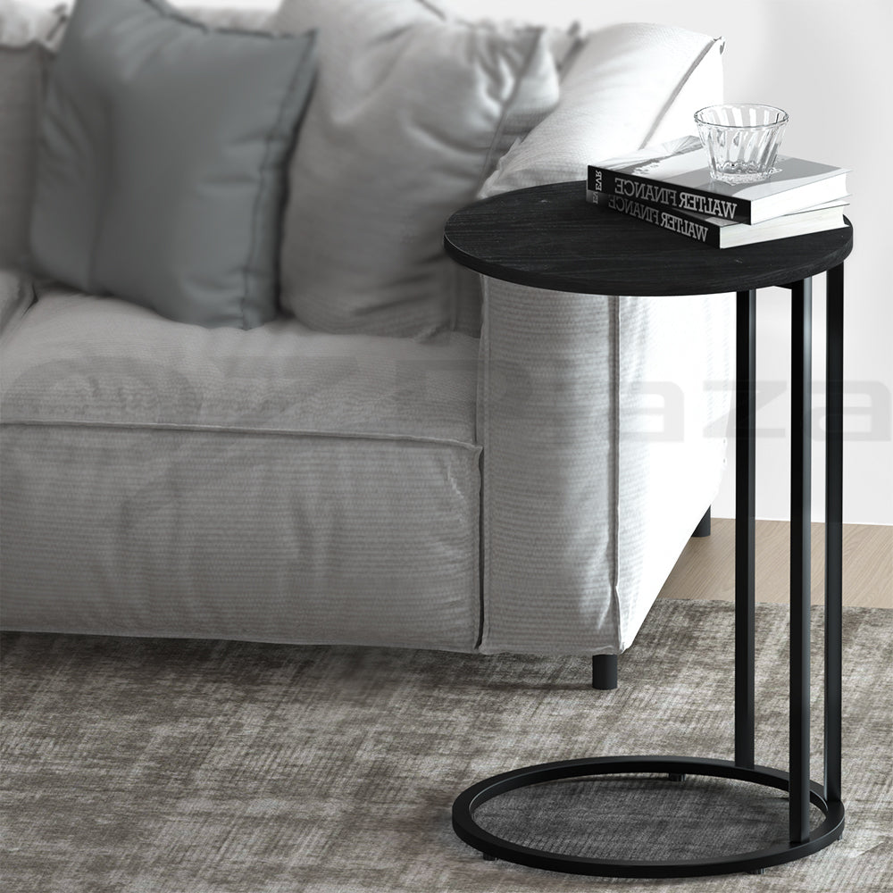 Coffee Tables: Artiss Coffee Table Side Table Round Black Martha