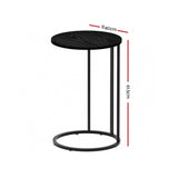 Coffee Tables: Artiss Coffee Table Side Table Round Black Martha