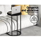 Coffee Tables: Artiss Coffee Table Side Table Round Black Martha