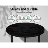 Coffee Tables: Artiss Coffee Table Side Table Round Black Martha