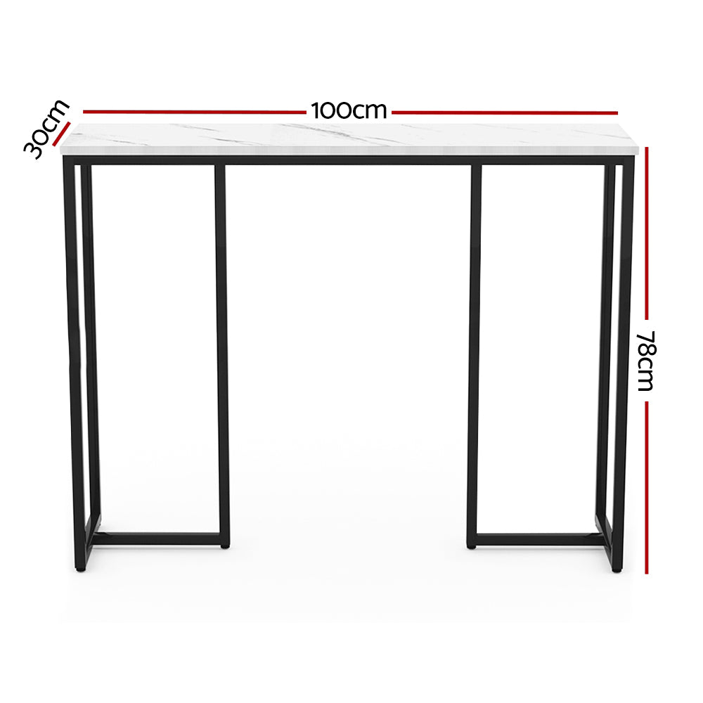 Kitchen & Bathroom DIY: Artiss Console Table Marble Effect Frenisha