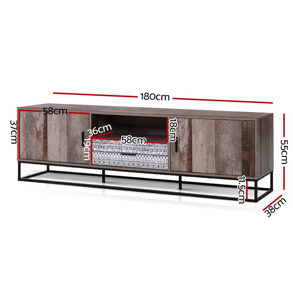 TV Units: Artiss TV Cabinet Entertainment Unit 180cm Industrial