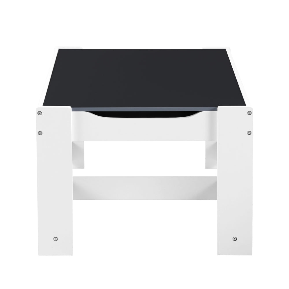 Kid's Tables, Chairs & Seats: Keezi Kids Table and Chairs Set Play Activity Toys Storage Chalkboard Desk Grey