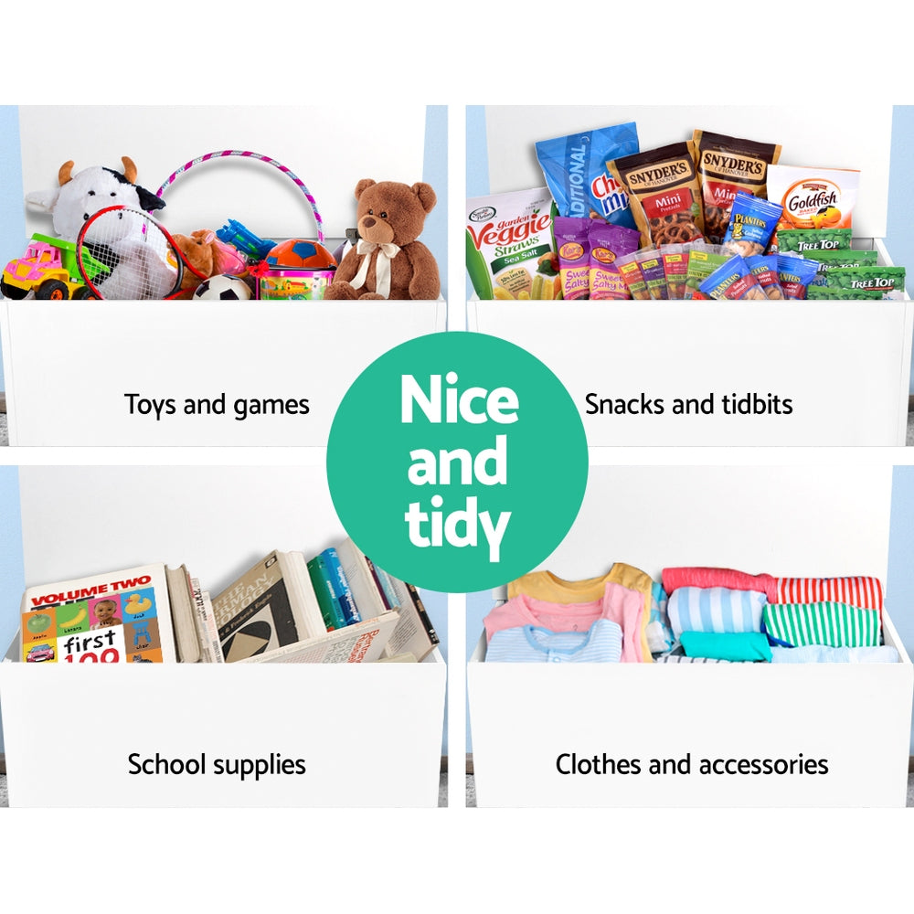 Toy Boxes: Keezi Kids Toy Box Chest Children Container Storage Clothes Organiser Cabinet