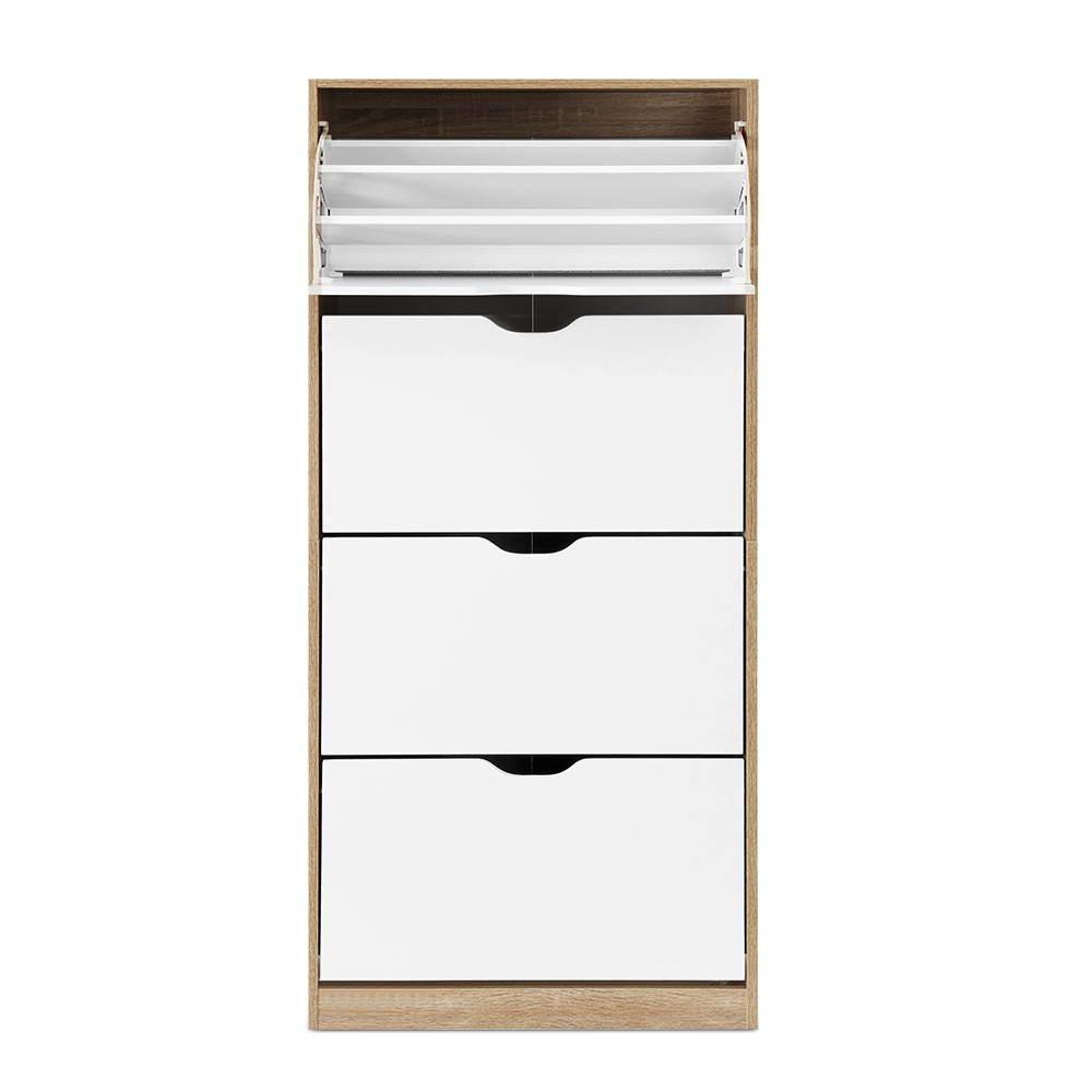 Shoe Storage: Artiss Shoe Rack Cabinet 60 Pairs 4-tier White Elen