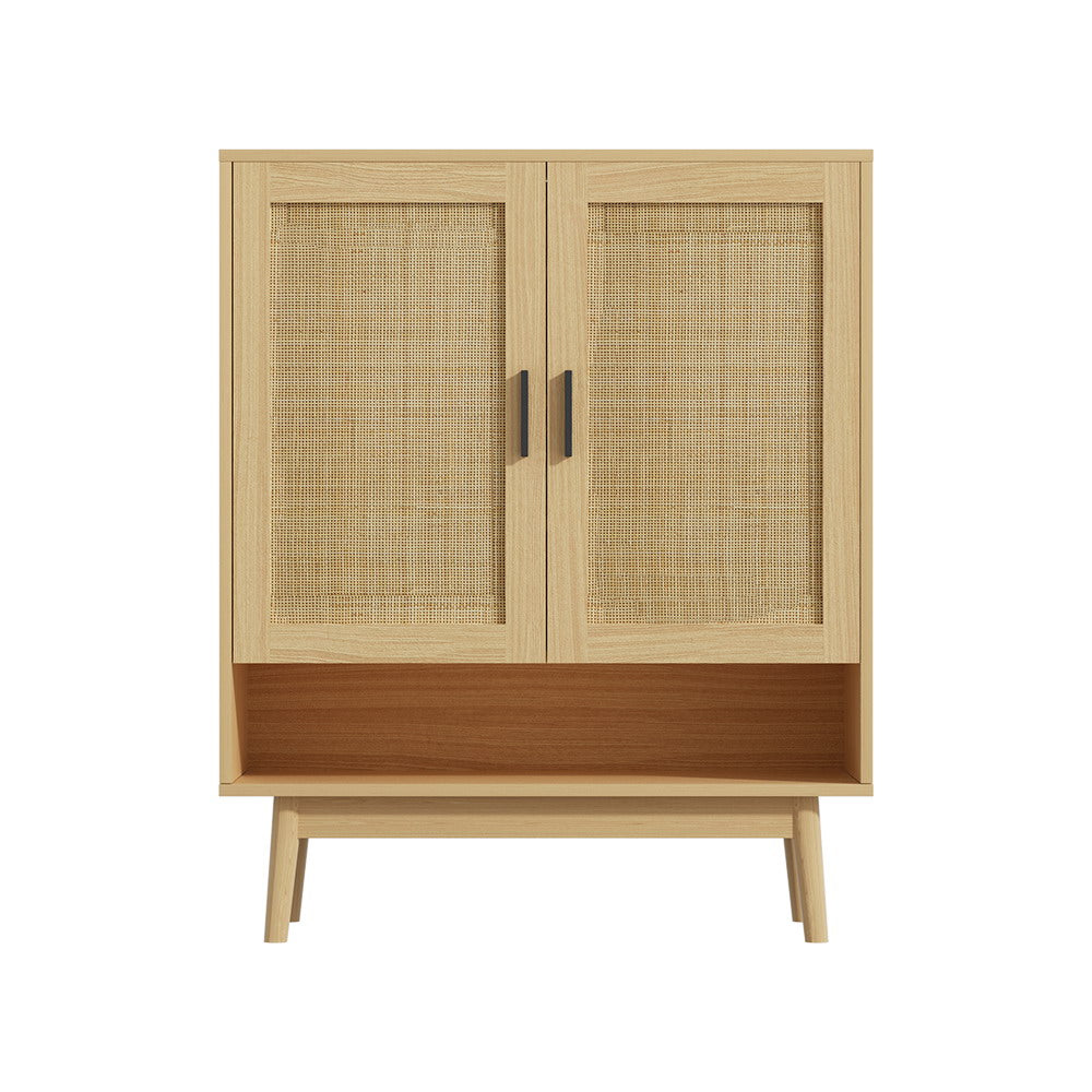 Shoe Storage: Artiss Shoe Rack Cabinet Rattan 5-tier 20 Pairs Dani
