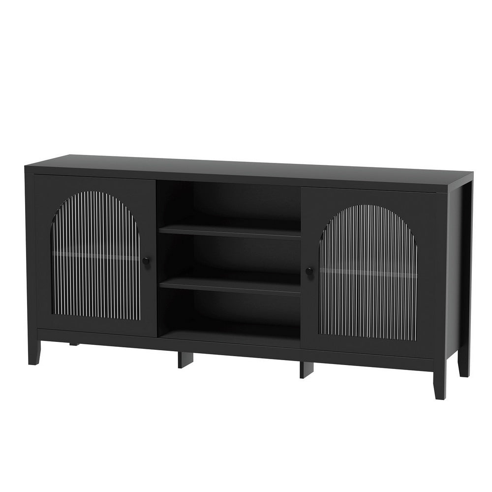 Buffets & Sideboards: Artiss Buffet Sideboard Shelves Double Doors - Black