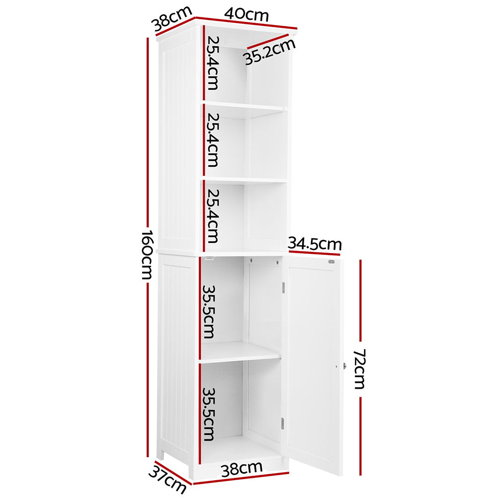 Bathroom Cabinets, Cupboards & Storage: Artiss Bathroom Cabinet Storage 160cm White