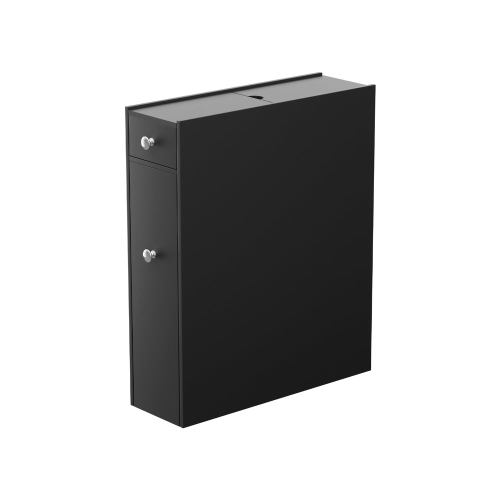 Bathroom Cabinets, Cupboards & Storage: Artiss Bathroom Storage Cabinet Toilet Slim Tissue Box Caddy Holder Side Wooden Black