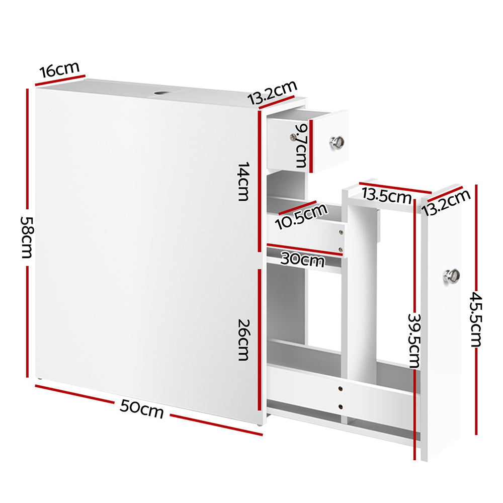 Bathroom Cabinets, Cupboards & Storage: Artiss Bathroom Storage Cabinet Tissue Holder