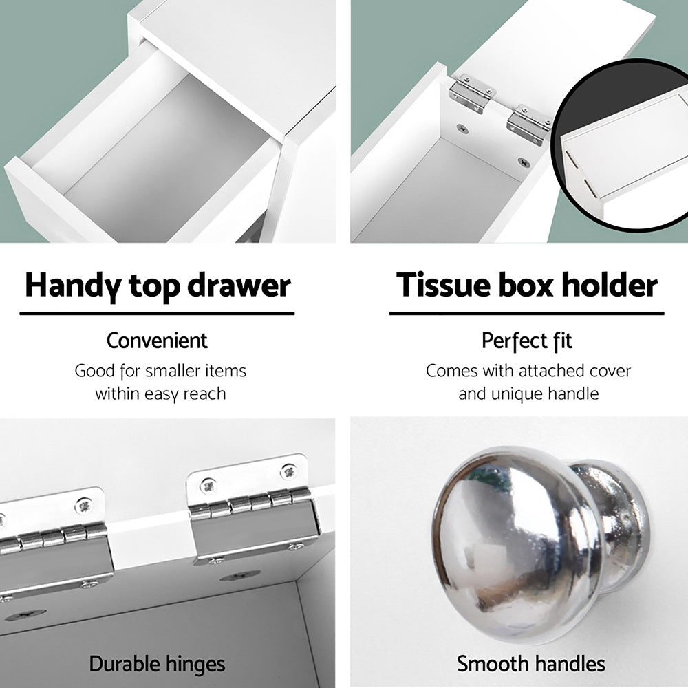 Bathroom Cabinets, Cupboards & Storage: Artiss Bathroom Storage Cabinet Tissue Holder