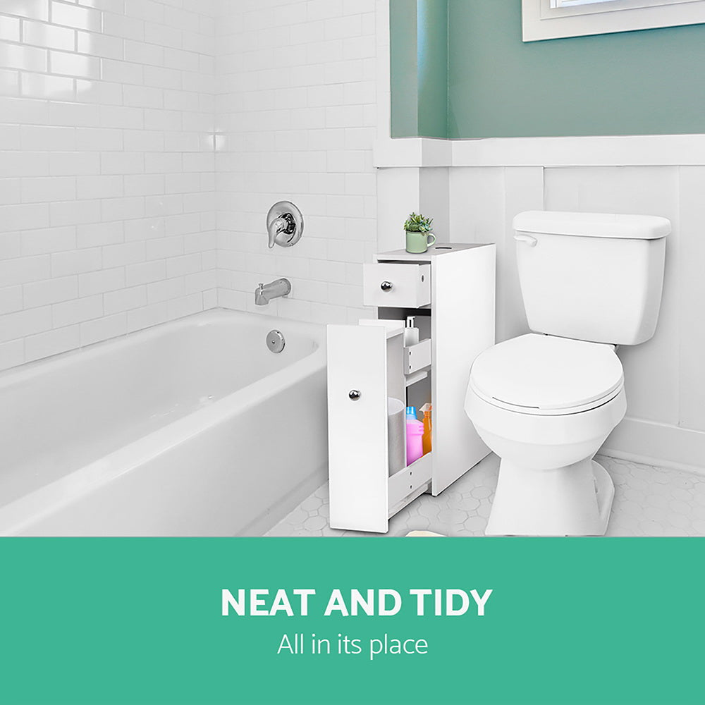 Bathroom Cabinets, Cupboards & Storage: Artiss Bathroom Storage Cabinet Tissue Holder