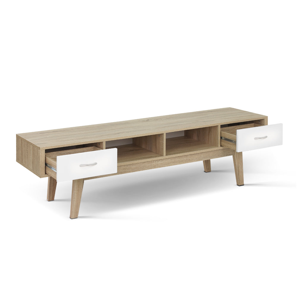 TV Units: Artiss TV Cabinet Entertainment Unit 180cm Oak White Gary