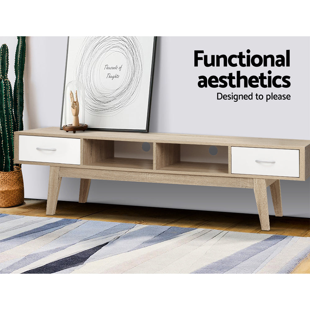 TV Units: Artiss TV Cabinet Entertainment Unit 180cm Oak White Gary