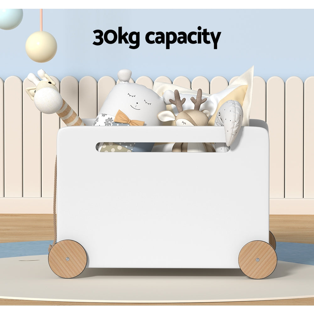 Toy Boxes: Keezi Kids Toy Box Container Children Chest Storage Clothes Organiser Wheels