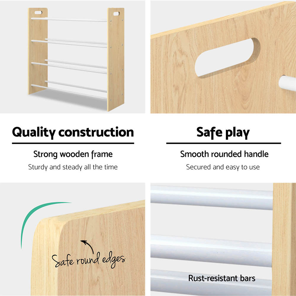 Kid's Bookcases & Shelves: Keezi Kids Toy Box 12 Bins Bookshelf Organiser Children Storage Rack