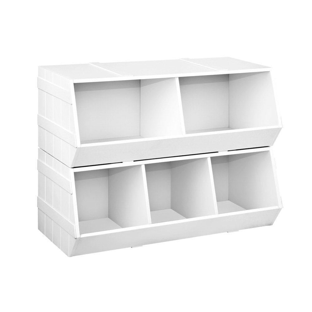Kid's Bookcases & Shelves: Keezi Kids Toy Box Bookshelf Storage Bookcase Organiser Display Stackable