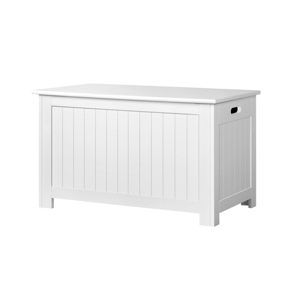 Toy Boxes: Keezi Kids Toy Box Chest Storage Blanket Children Clothes Room Organiser White