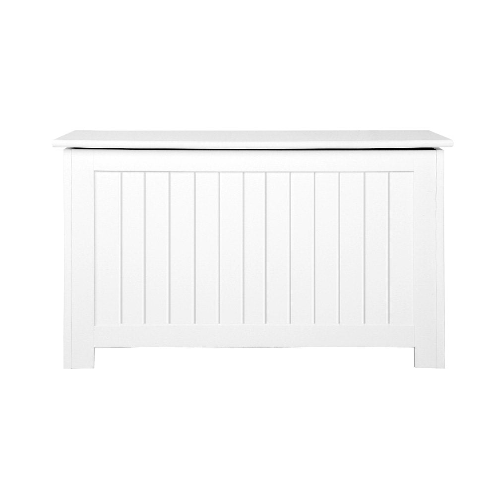 Toy Boxes: Keezi Kids Toy Box Chest Storage Blanket Children Clothes Room Organiser White