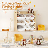 Toy Boxes: Keezi Kids Toy Box 9 Bins Bookshelf Organiser Display Shelf Storage Rack Wooden