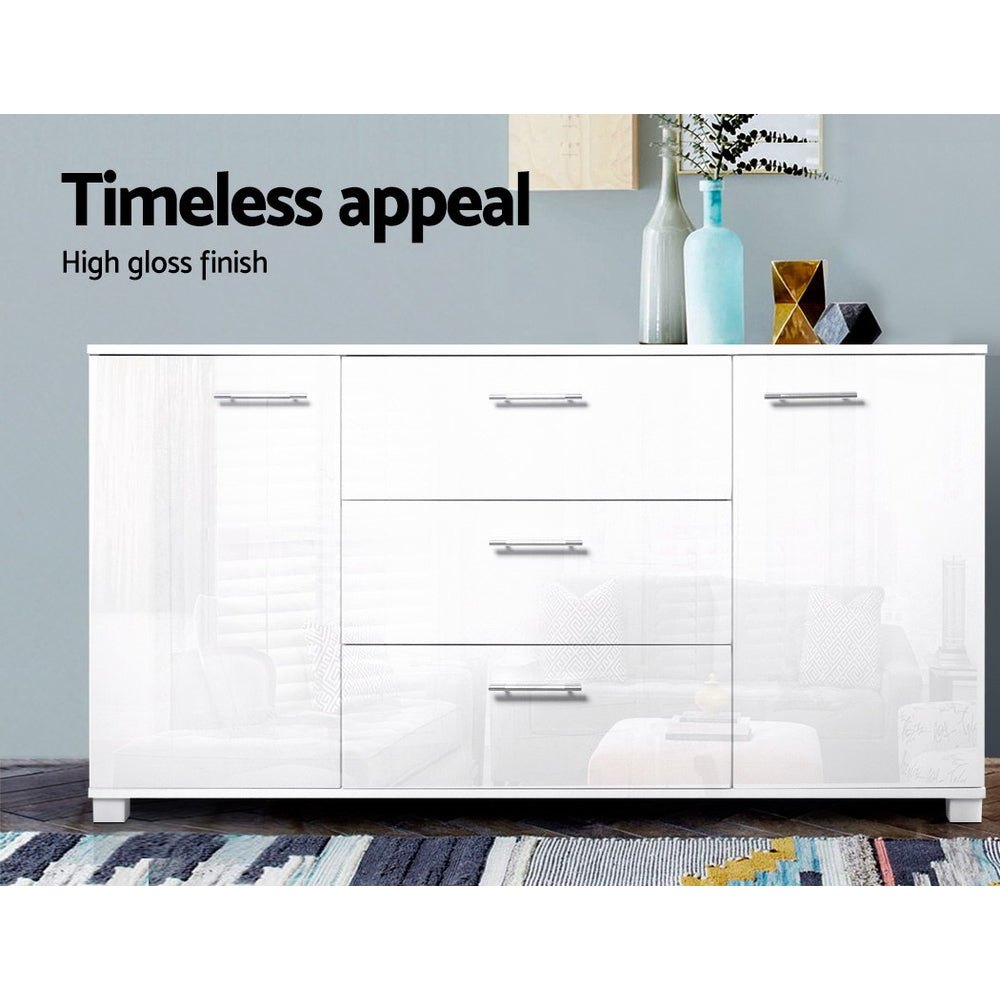 Buffets & Sideboards: Artiss Buffet Sideboard High Gloss - White