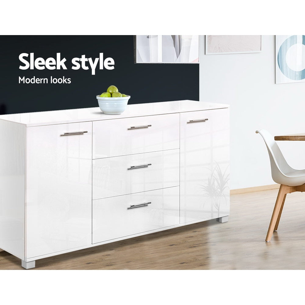 Buffets & Sideboards: Artiss Buffet Sideboard High Gloss - White