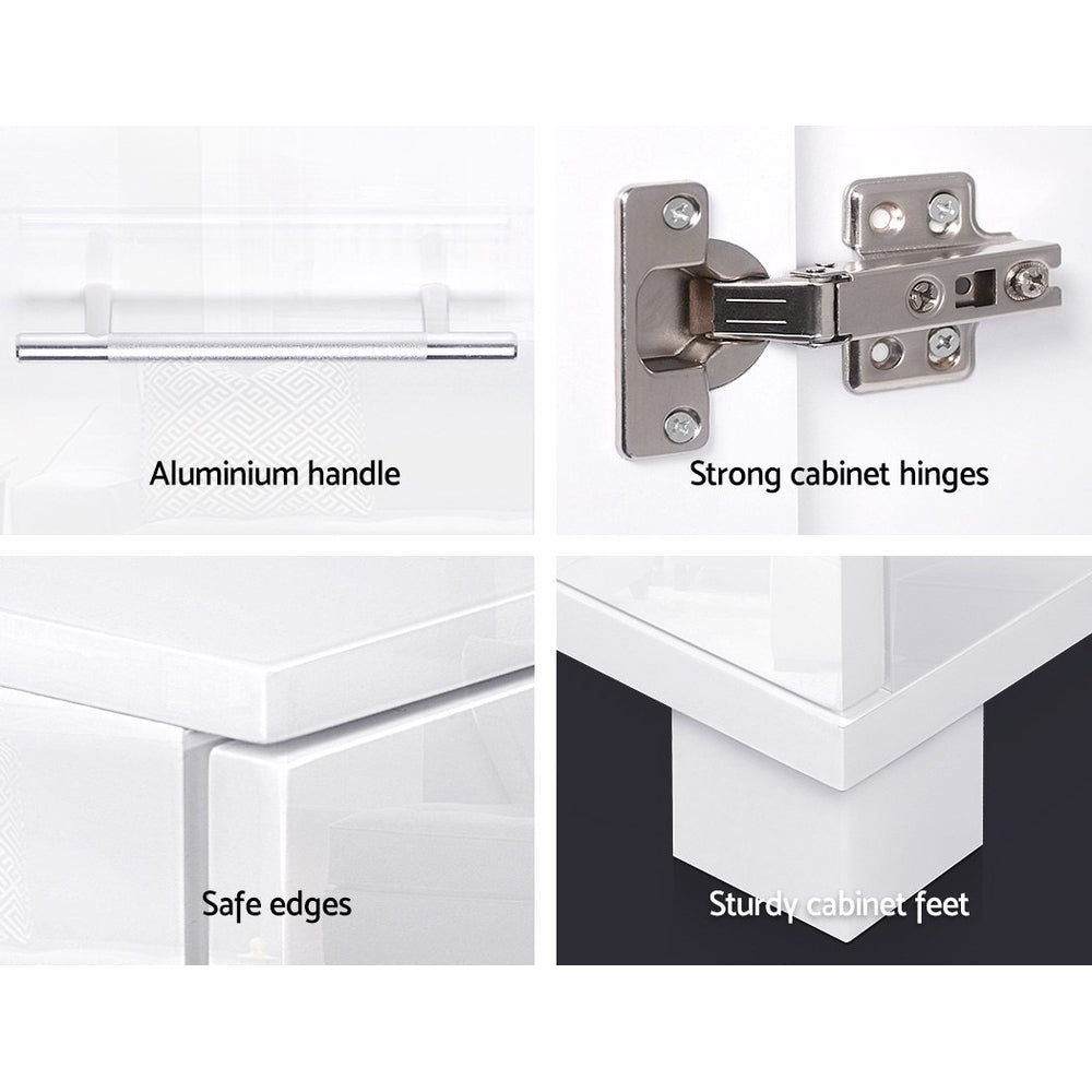 Buffets & Sideboards: Artiss Buffet Sideboard High Gloss - White
