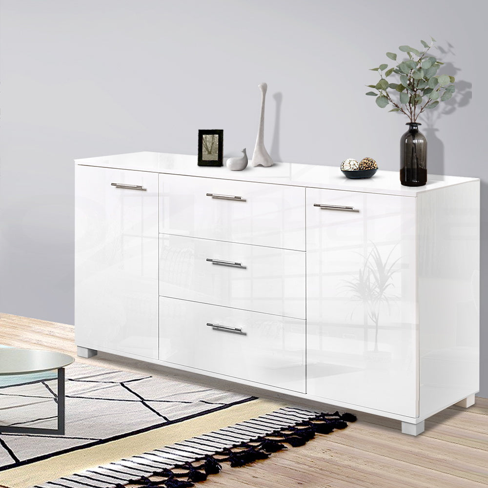 Buffets & Sideboards: Artiss Buffet Sideboard High Gloss - White