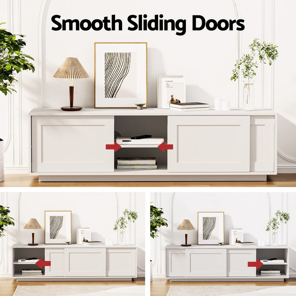 TV Units: Artiss TV Unit Entertainment Unit Storage Cabinet 160cm White