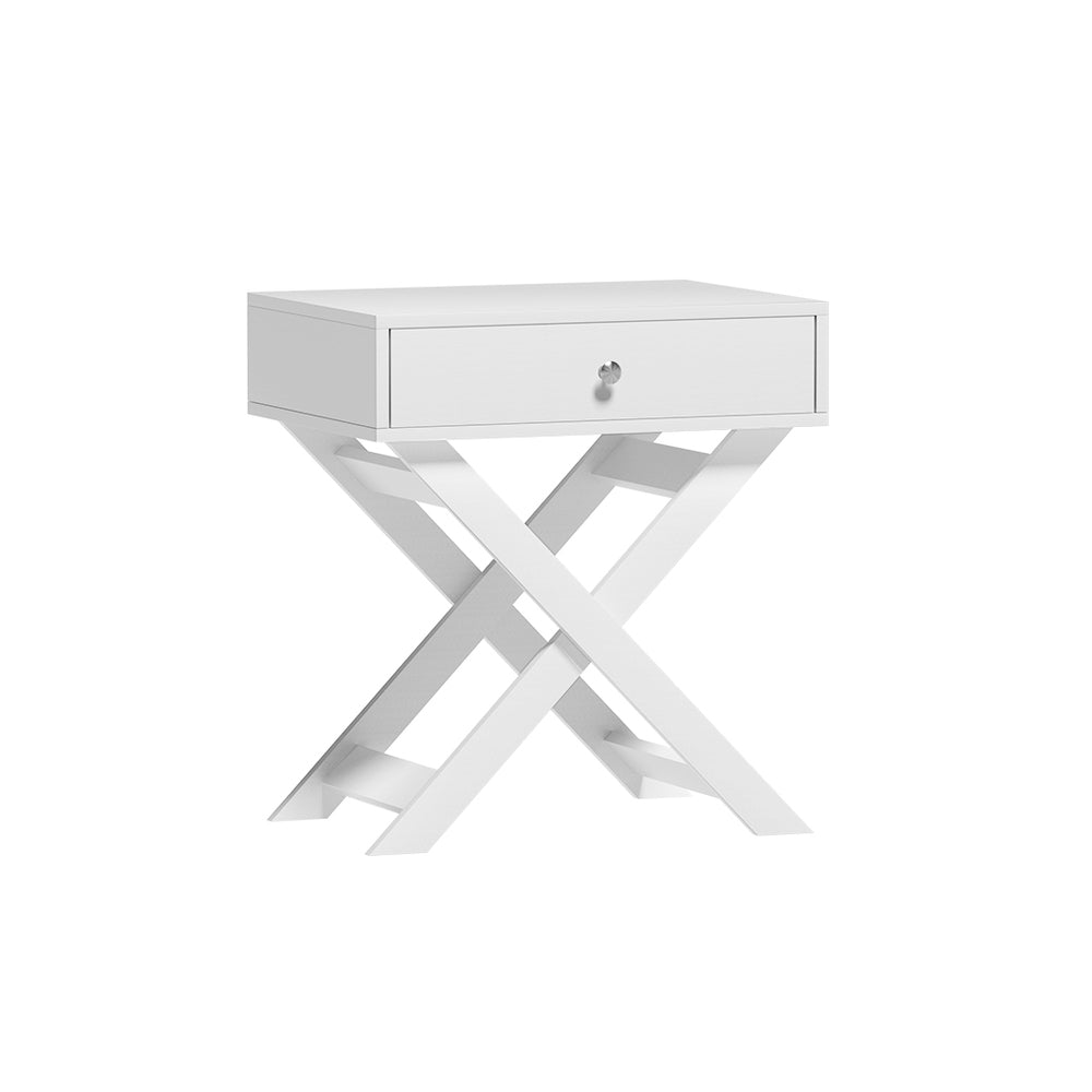 Bedside Tables: Artiss Bedside Table Drawers Side Table Storage Cabinet Nightstand White QARA