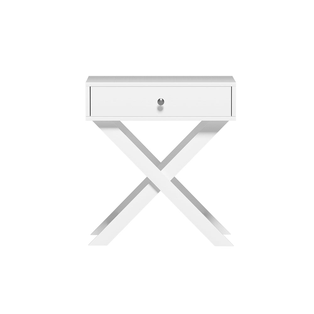 Bedside Tables: Artiss Bedside Table Drawers Side Table Storage Cabinet Nightstand White QARA