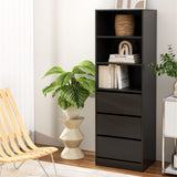 Dressers: Artiss 3 Chest of Drawers Tallboy Cabinet Black