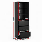 Dressers: Artiss 3 Chest of Drawers Tallboy Cabinet Black