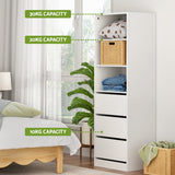 Dressers: Artiss 3 Chest of Drawers Tallboy Cabinet White