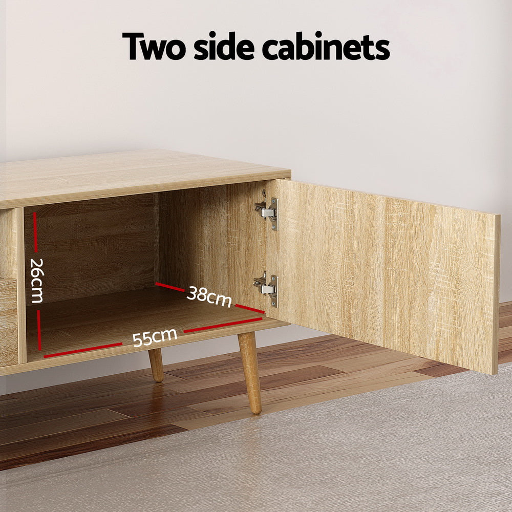 TV Units: Artiss Entertainment Unit Alex TV Cabinet Storage Drawers 200CM