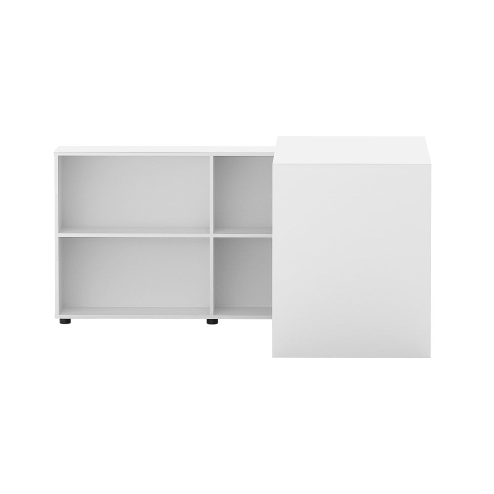 Desks: Artiss Computer Desk Bookshelf White 130CM